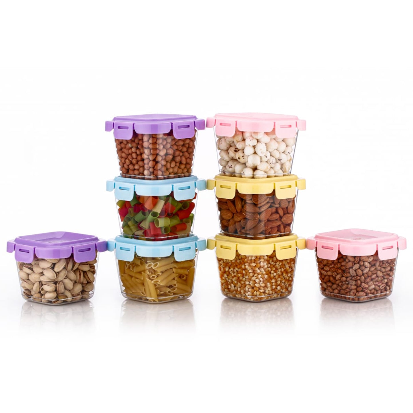 Plastic Food Storage Containers With Lid (4 Pcs Set 500 Ml)