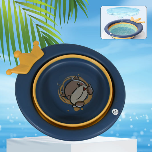 17514 Cartoon Shape Wash Basin Space Saving Multi Function Foldable Baby Wash Basin Easy Clean Lightweight Thicken For Washing Face For Home (33x31 Cm 1 Pc)