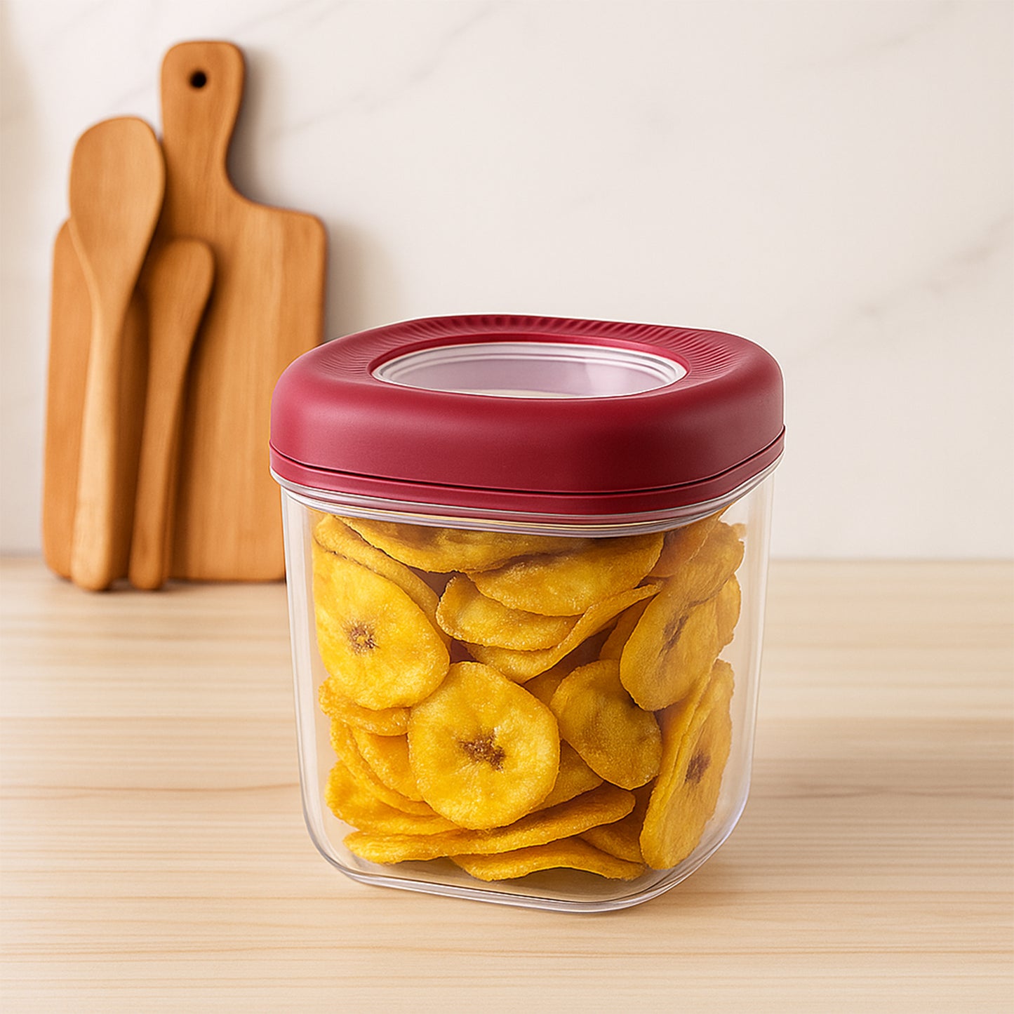 Transparent Twist Lock Kitchen Storage Container Set (Approx 800ml 2pc)