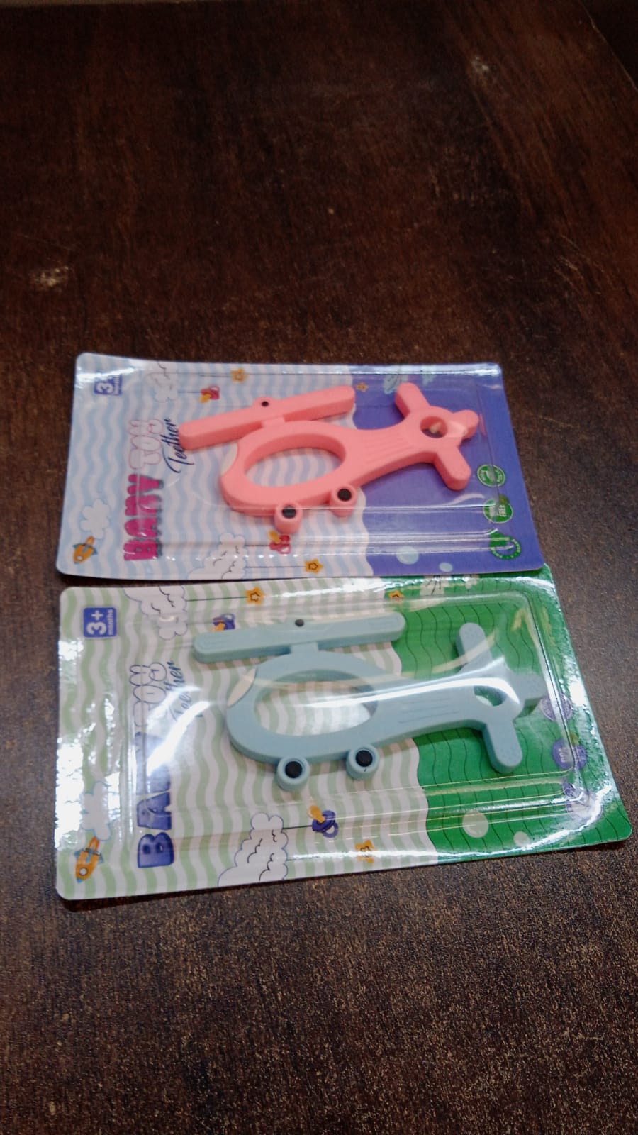 Silicone Helicopter Shape Teether For Baby (1 Pc Mix Color)