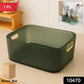 Premium Ribbed Transparent Storage Basket With Gold Handle  Multipurpose Kitchen Amp Home Organizer Box