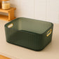 Premium Ribbed Transparent Storage Basket With Gold Handle  Multipurpose Kitchen Amp Home Organizer Box