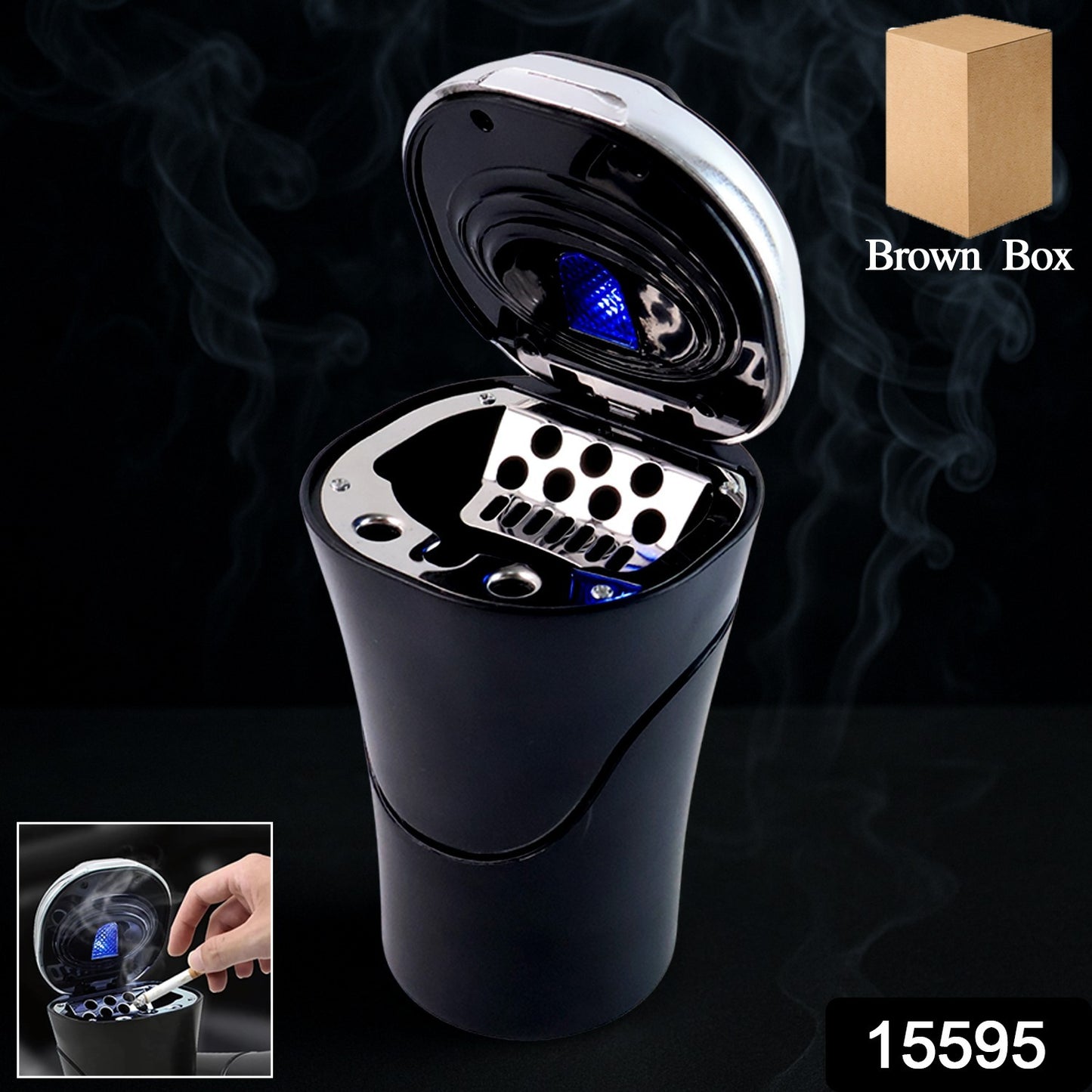 Portable Smokeless Led Car Ashtray  (1 Pc)