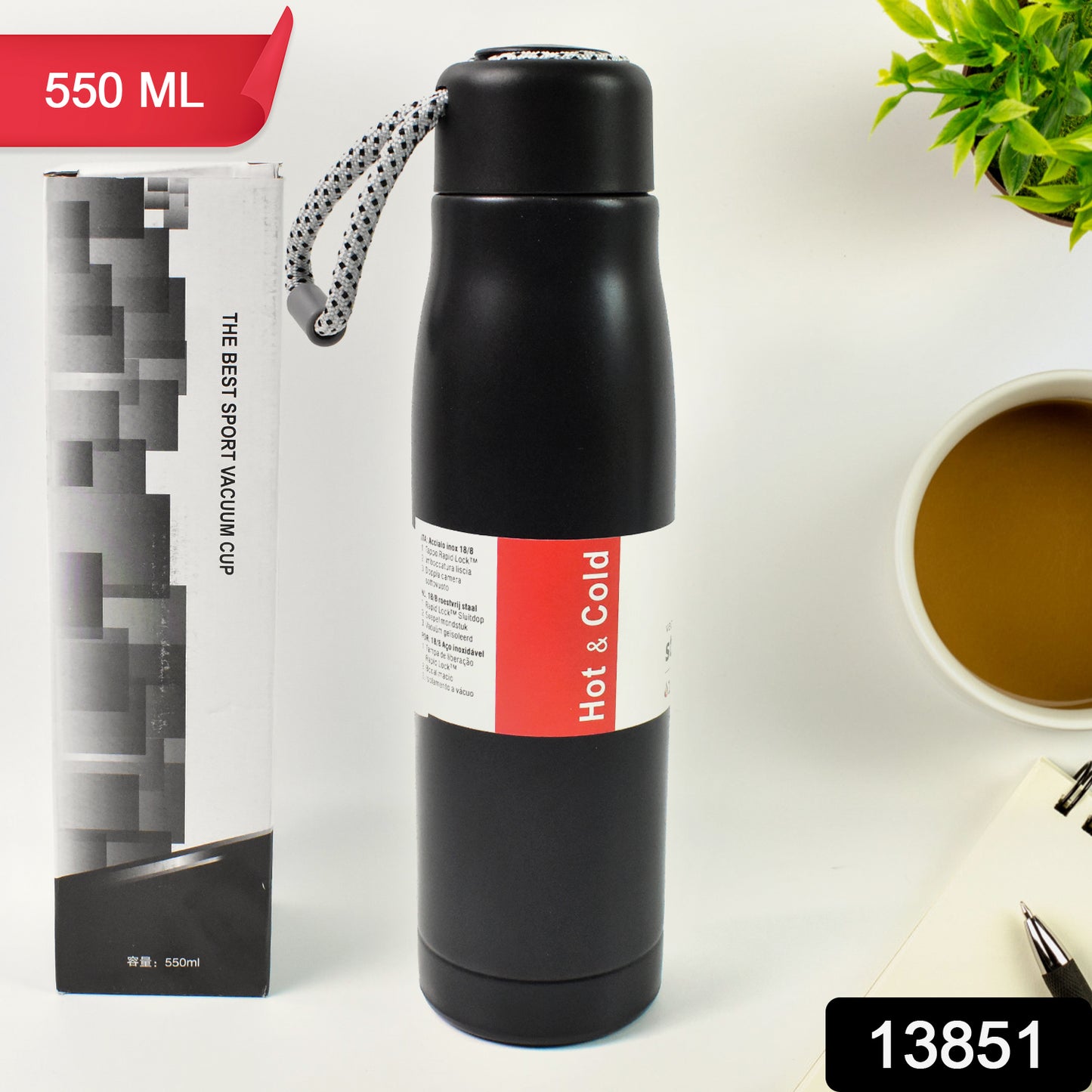 Double Wall Vacuum Insulated Water Bottle (550 Ml)