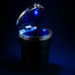 Premium Led Illuminated Portable Car Ashtray With Lid (1 Pc)