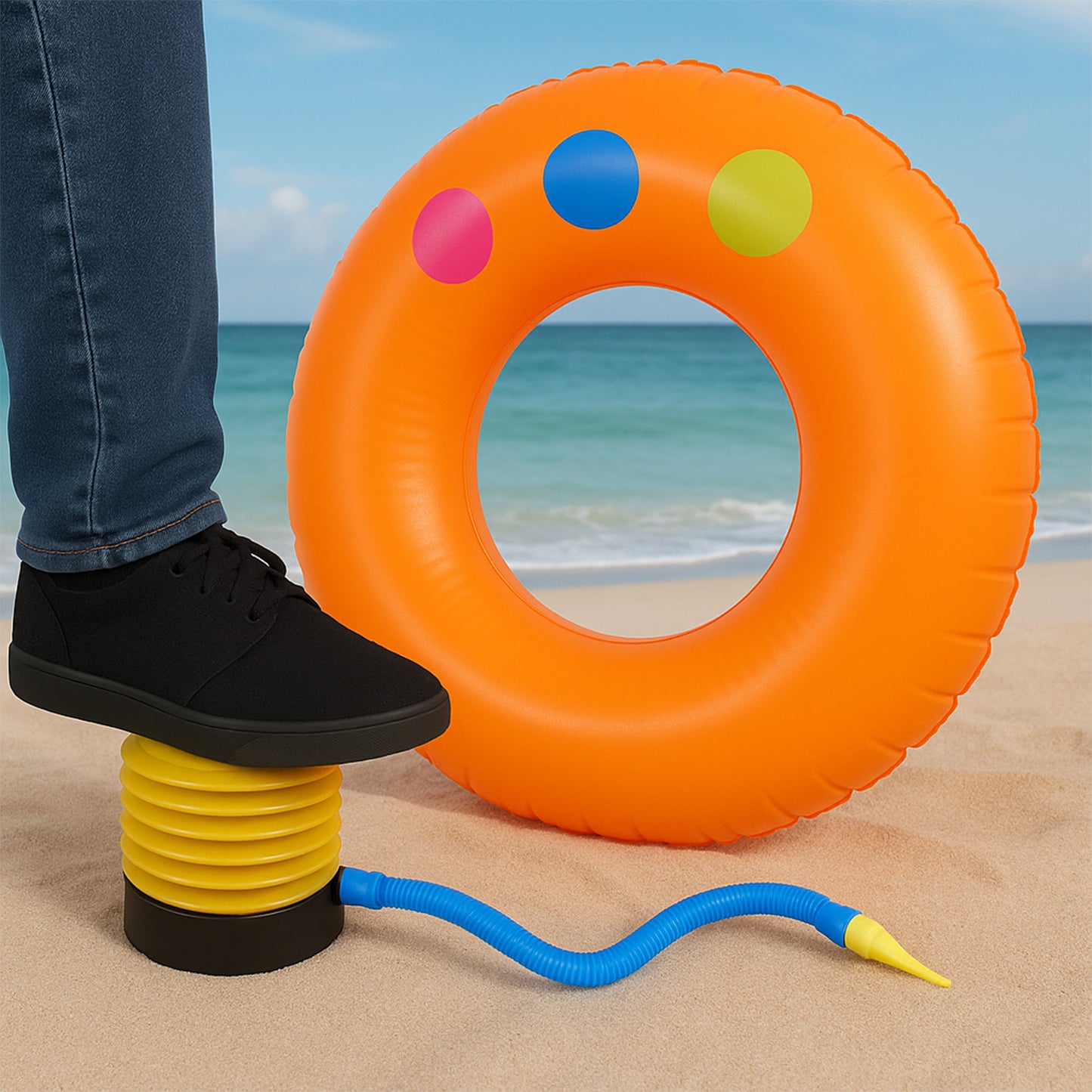 1680 Portable Foot Air Pump With Hose