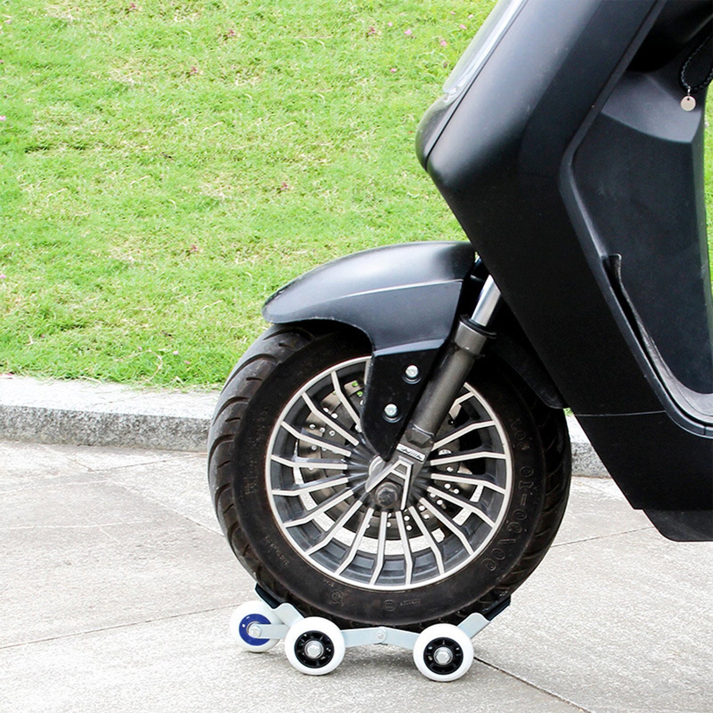 Universal Scooterbike Parking Support Roller With Heavy-duty Wheels (1 Pc)