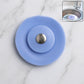 Creative 2-in-1 Blue Silicone Sewer Sink Sealer Cover Drainer (Multicolour  1 Pc)