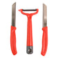 Apex 3-piece Stainless Steel Kitchen Knife And Peeler Set