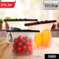 5985  Reusable Silicone Food Storage Bag 3 Bag Set Leakproof Lock Reusable Flat Bottom Freezer Bags Sandwich Bags  Silicone Food Grade Kids Snack Bags  Bpa Free Microwave Dishwasher Safe